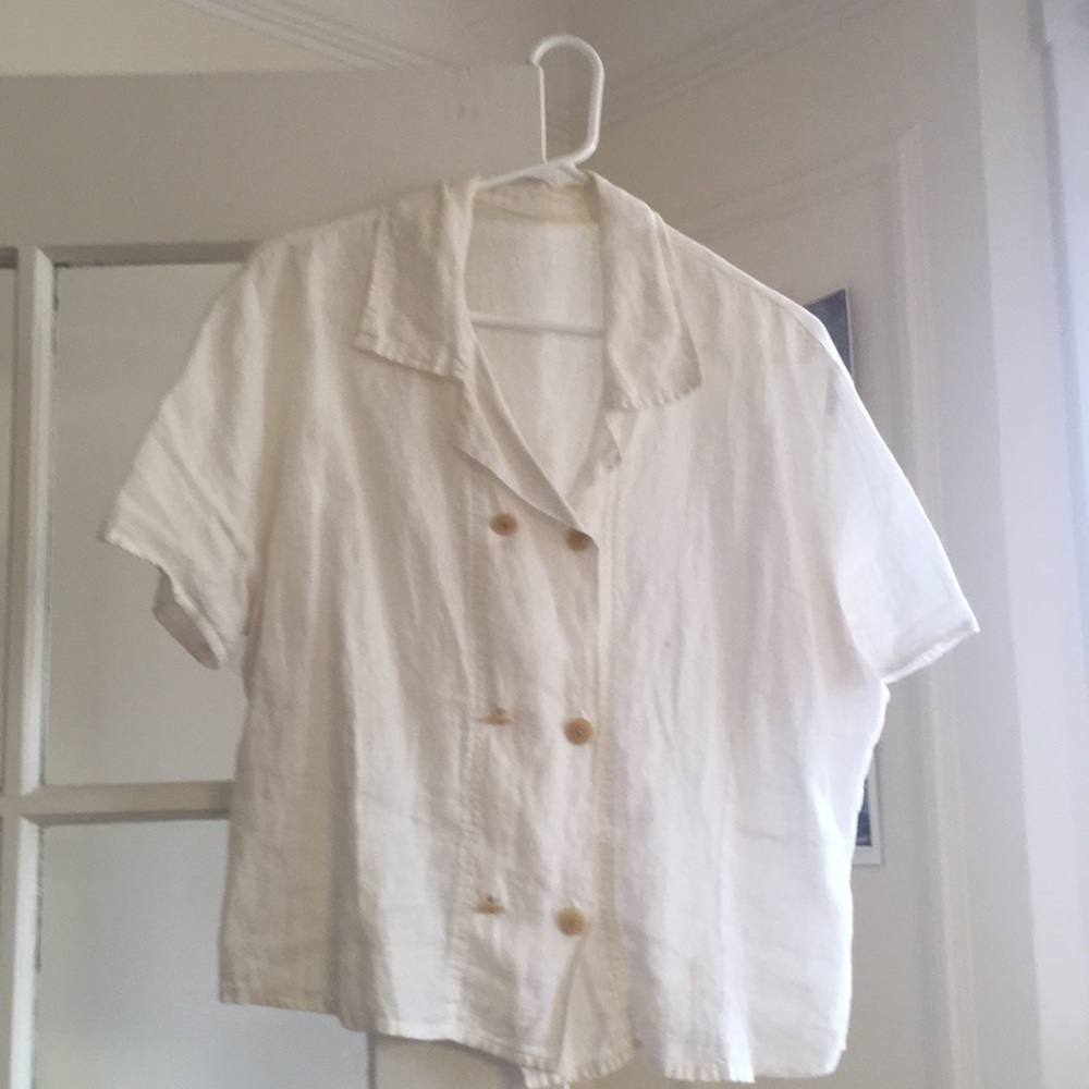 Boswell vintage top - white linen